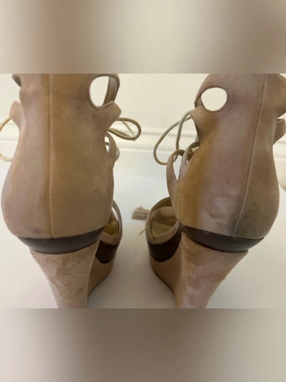 Vintage Rachel Zoe Kanye Platform Wedge in Blush